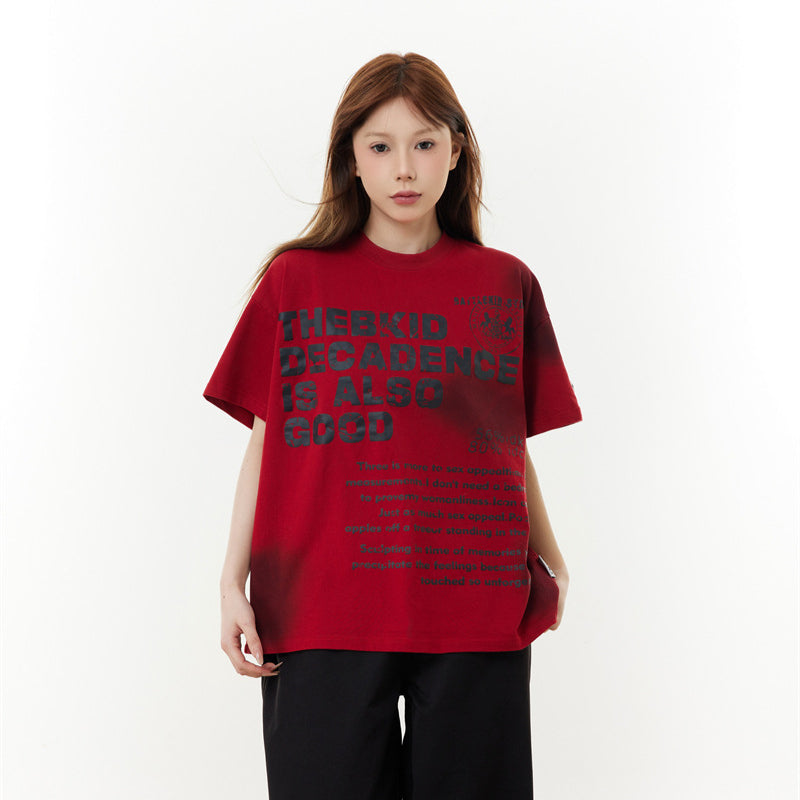 Camisas Retros Short Sleeve T-Shirt Crew Neck Top
