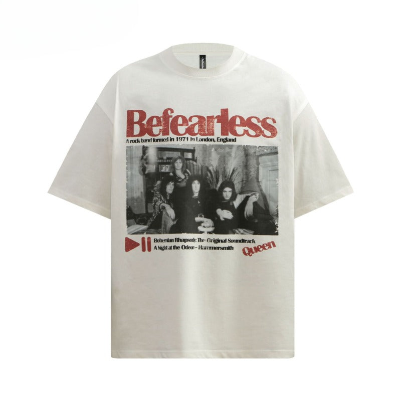 80s And 90s Vintage T Shirts Vintage Washing Old Band Short Sleeve T-Shirts