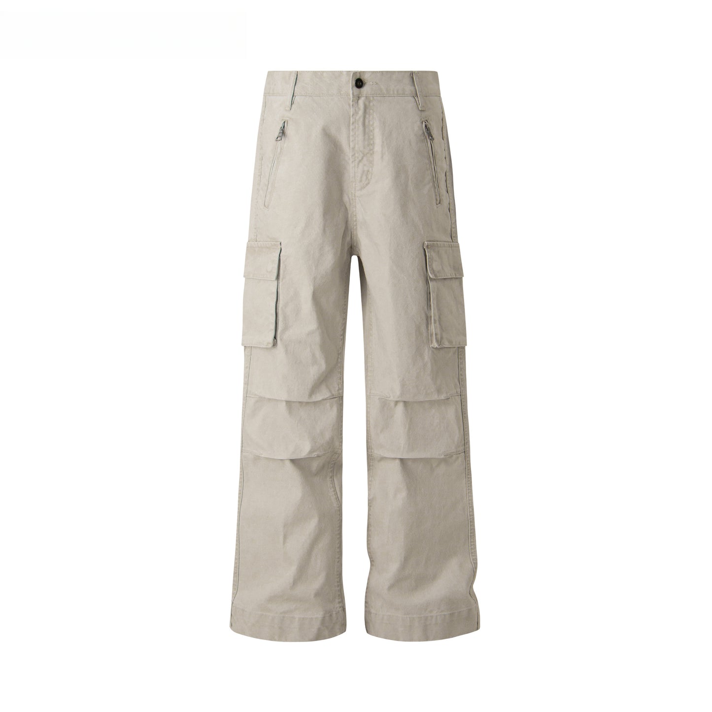 Hip Hop Pants For Boys Vintage Multi-Pocket Overalls Loose Washed Straight Casual Pants