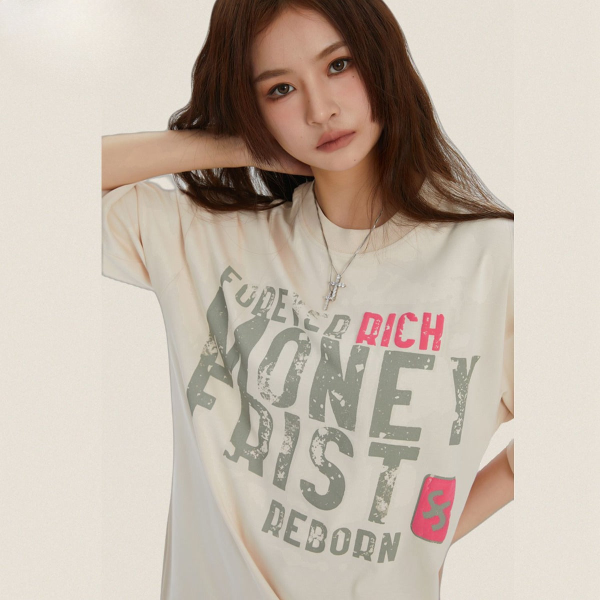90s West Coast Hip Hop Fashion T-Shirts Casual Simple Letter Print T-Shirts