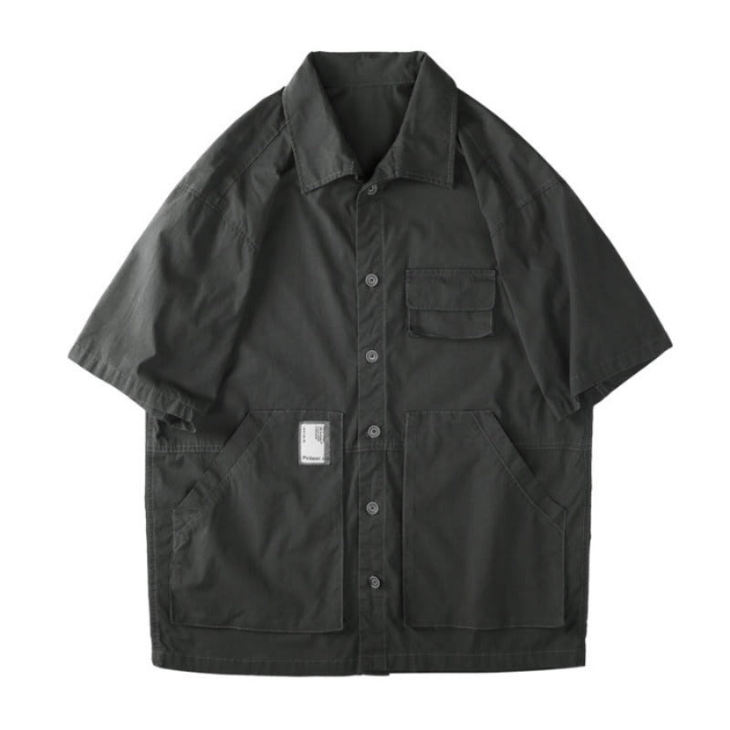 Men T-shirts Summer Vintage Short Sleeve Shirt Loose