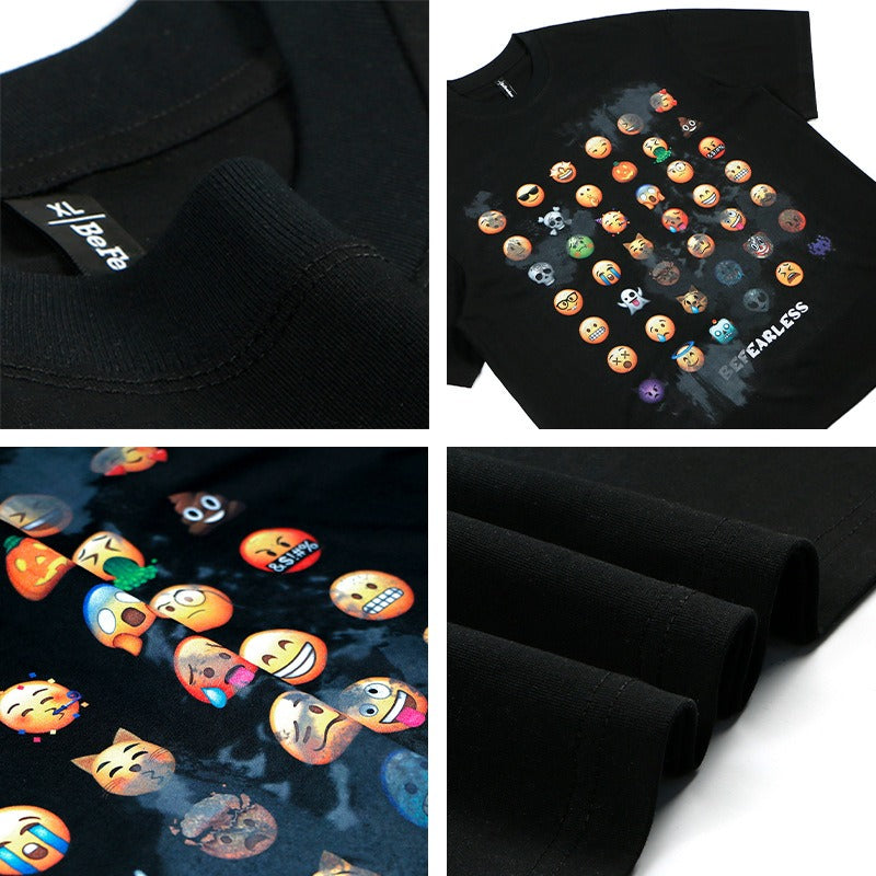 80s And 90s Vintage T Shirts Fun Emoji Men's and Women's Short Sleeve T-Shirts