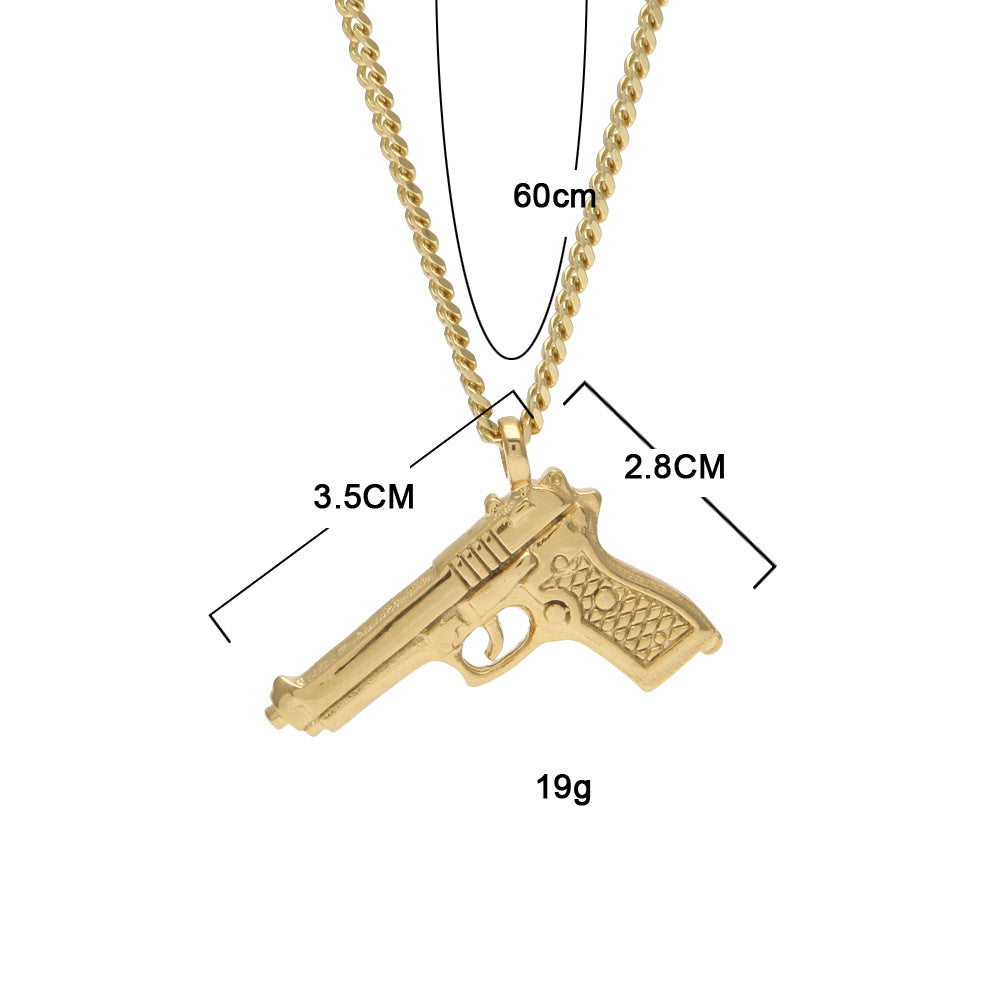 Jewelry 'Pistol ' Shaped Necklace Armament