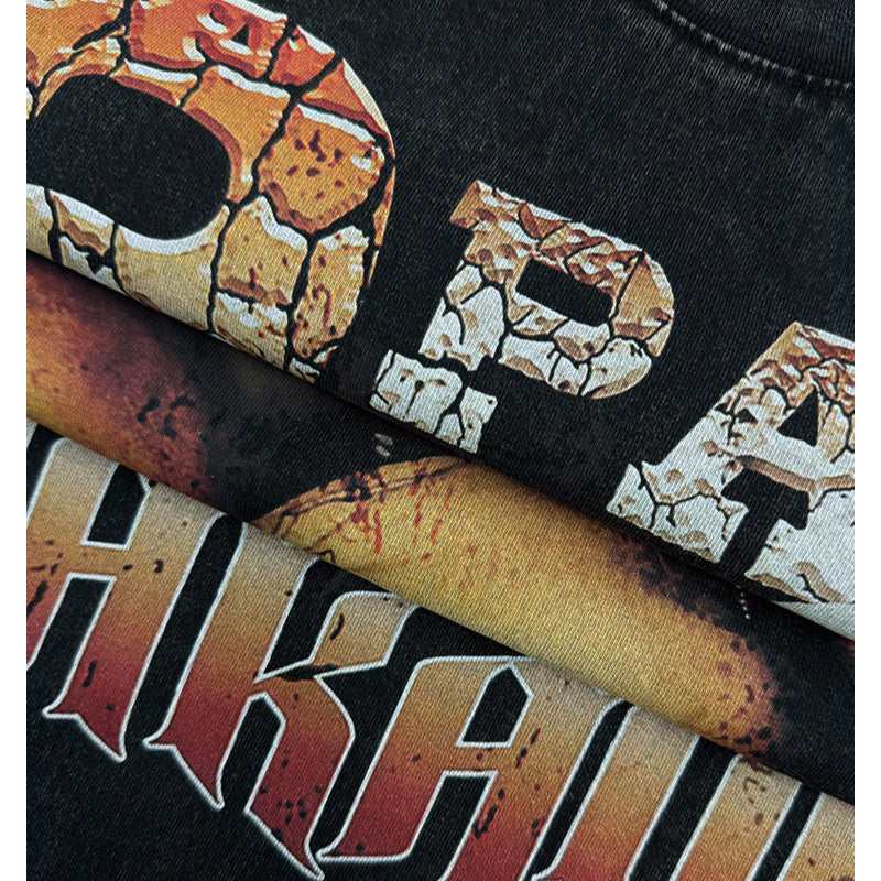 Cool t rapper Tupac print hip hop Vintage short sleeve t-shirt vintage