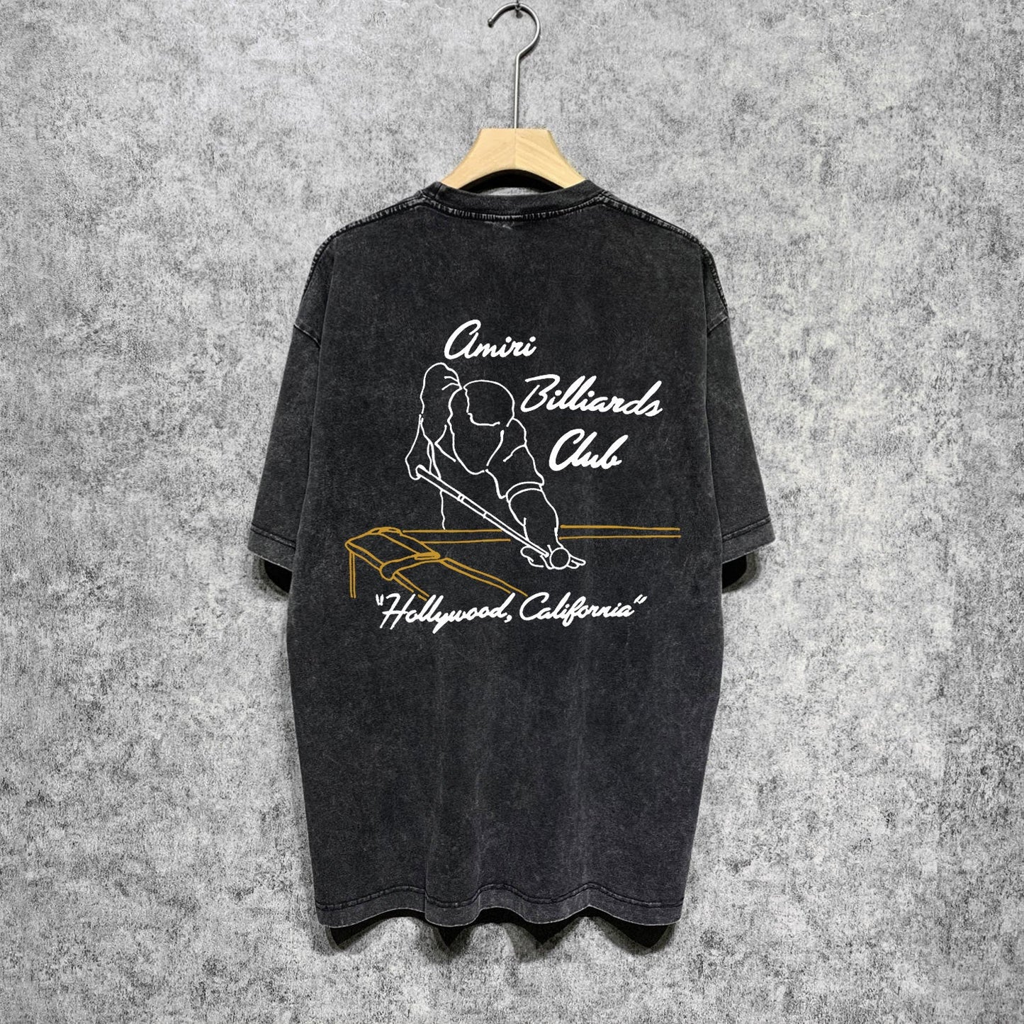 Amiri washed t-shirt billiards sketch short sleeve