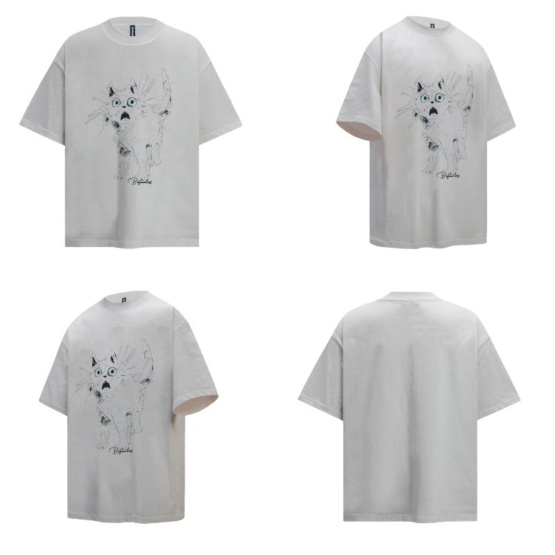 80s And 90s Vintage Surprise Kitten Short Sleeve T-Shirt