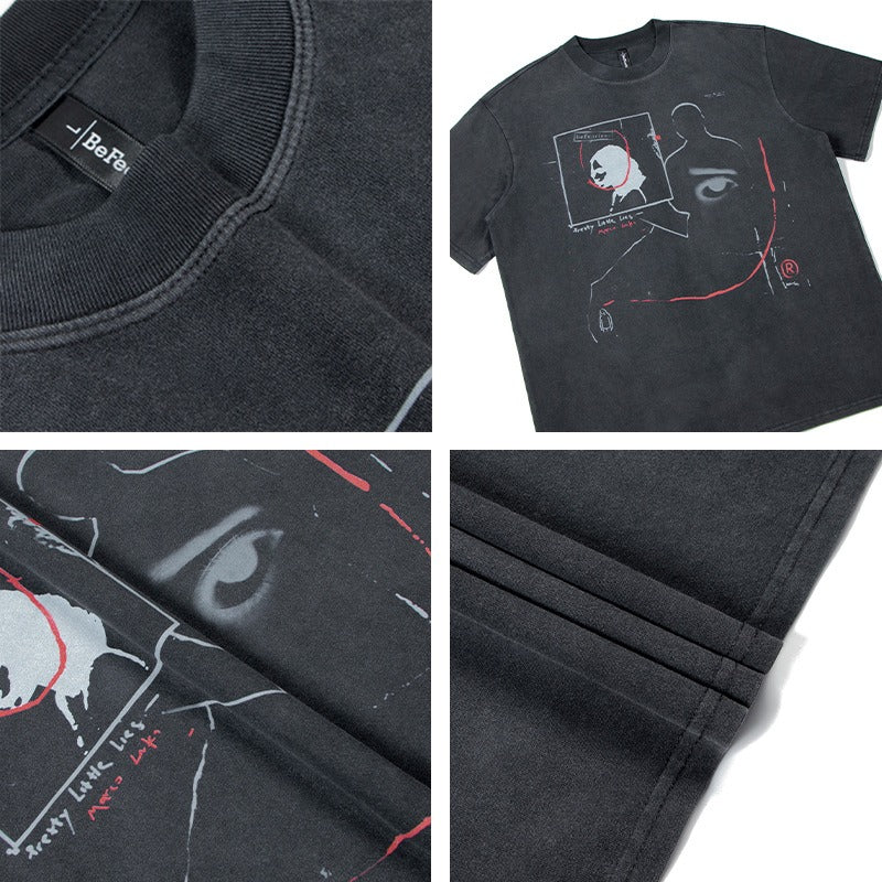 80s And 90s Vintage T-Shirts Vintage Portrait Short Sleeve T-Shirts