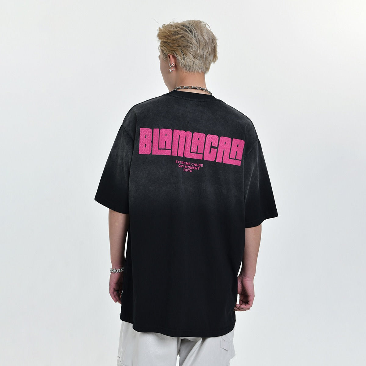 60s Style T Shirts Washed T-Shirts Loose Short Sleeves T