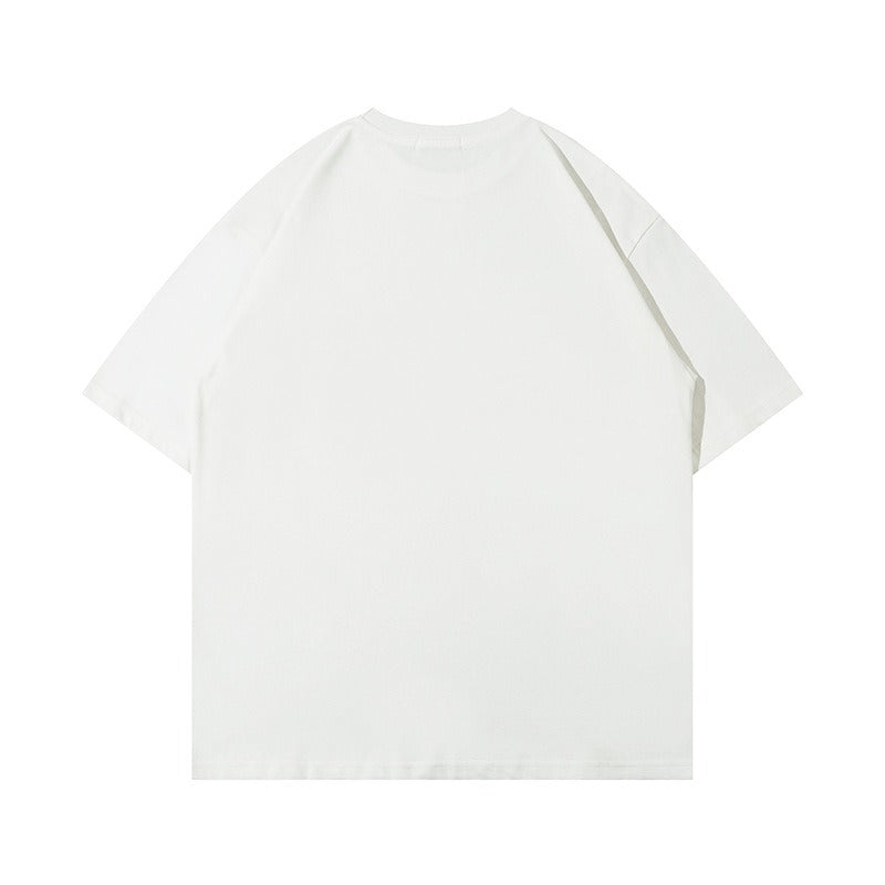 1990 Fashion T-Shirt Vintage Pentagram Embroidered T-Shirt Summer Short Sleeve T-Shirt