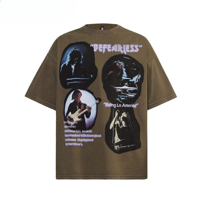 80s And 90s Vintage T-Shirts Vintage Hip Hop Rock Short Sleeve T-Shirt