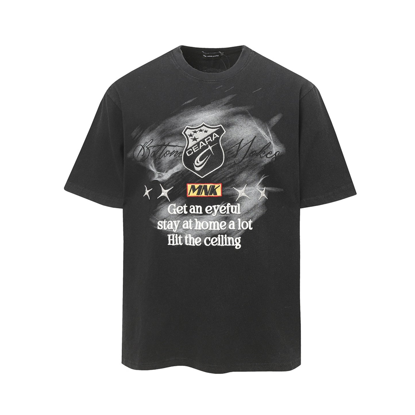 Hip hop clothing new york summer vintage embroidered shirt short sleeve
