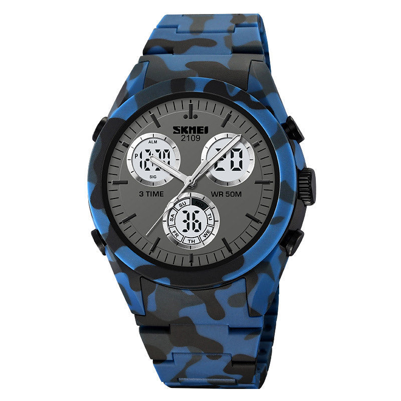 Analog-Digital Watch Sports Waterproof Electronic Watch Male