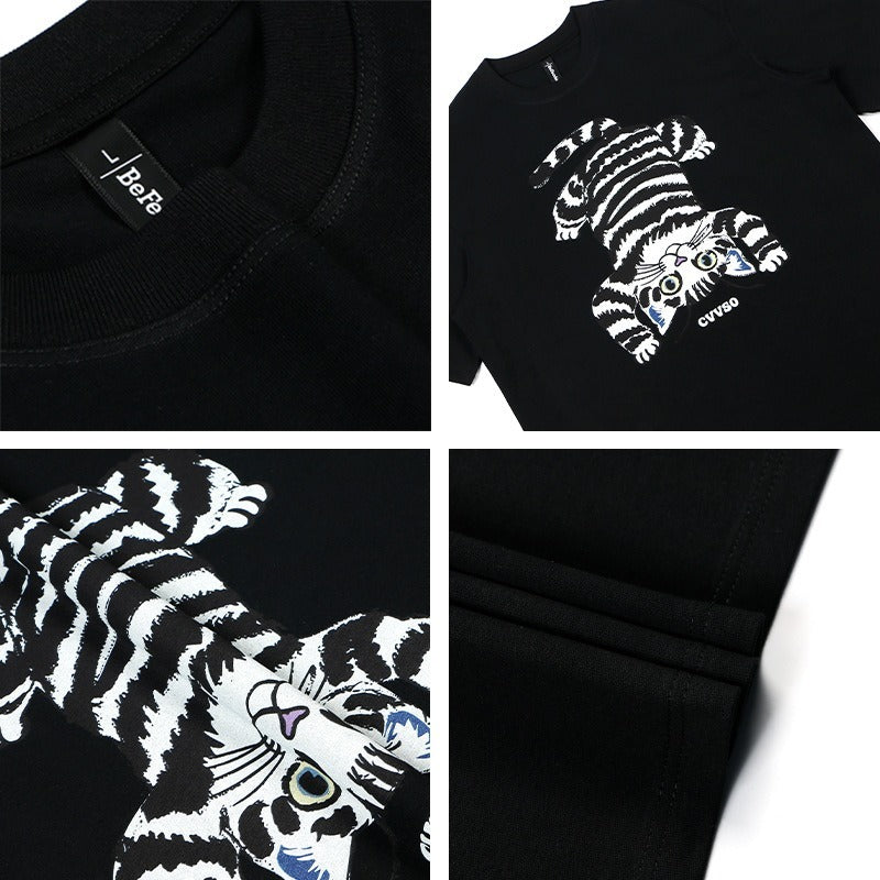 80s And 90s Vintage Fun Cat Short Sleeve T-Shirts