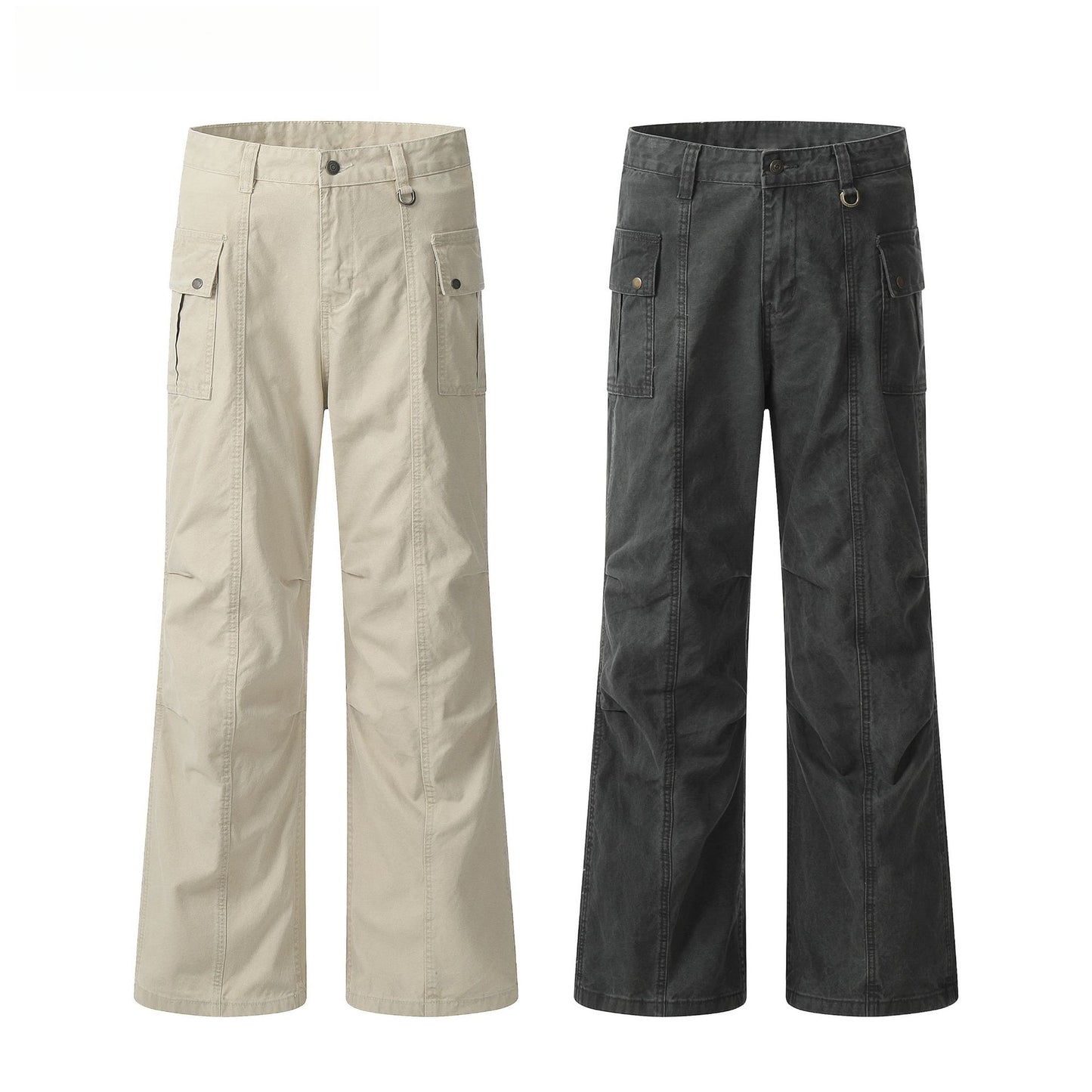 Hip Hop Pants For Boys Vintage Straight Overalls Loose Casual Pants