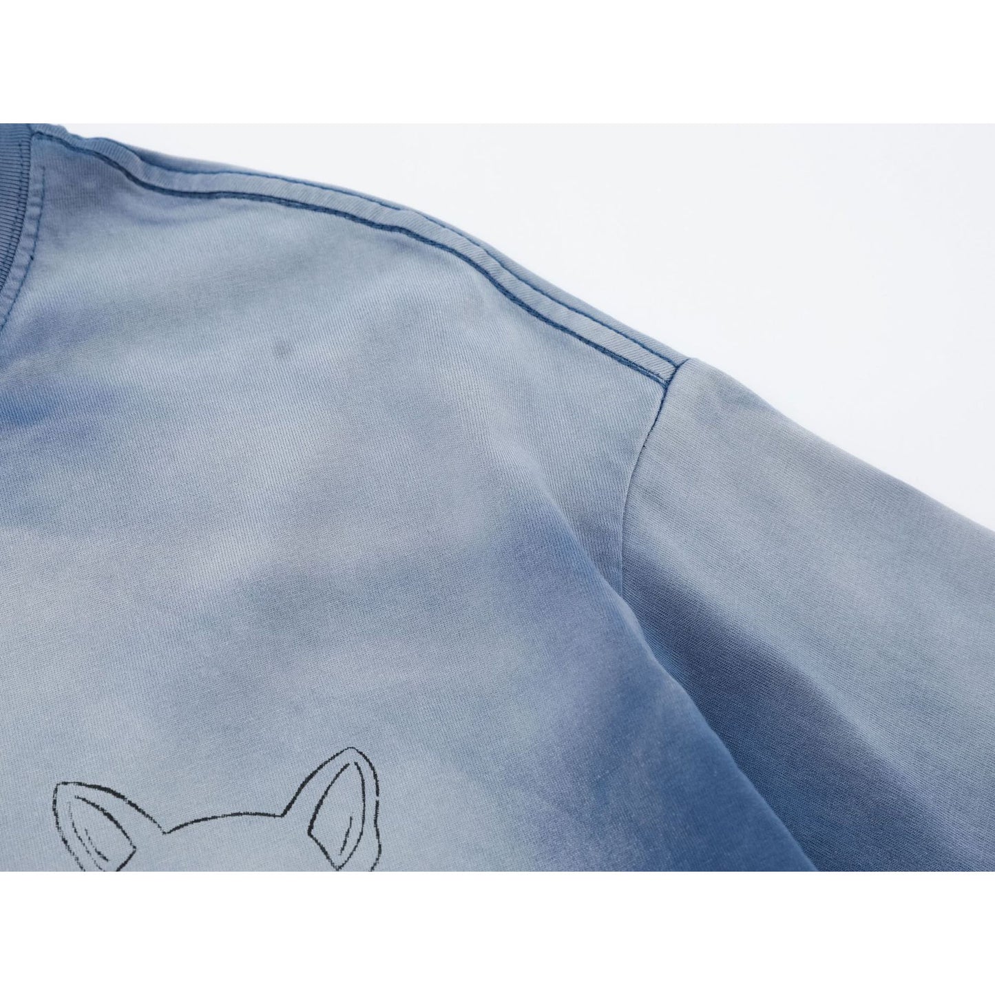 Ye T Shirt summer retro gradual change washed old printed T-shirt short sleeve