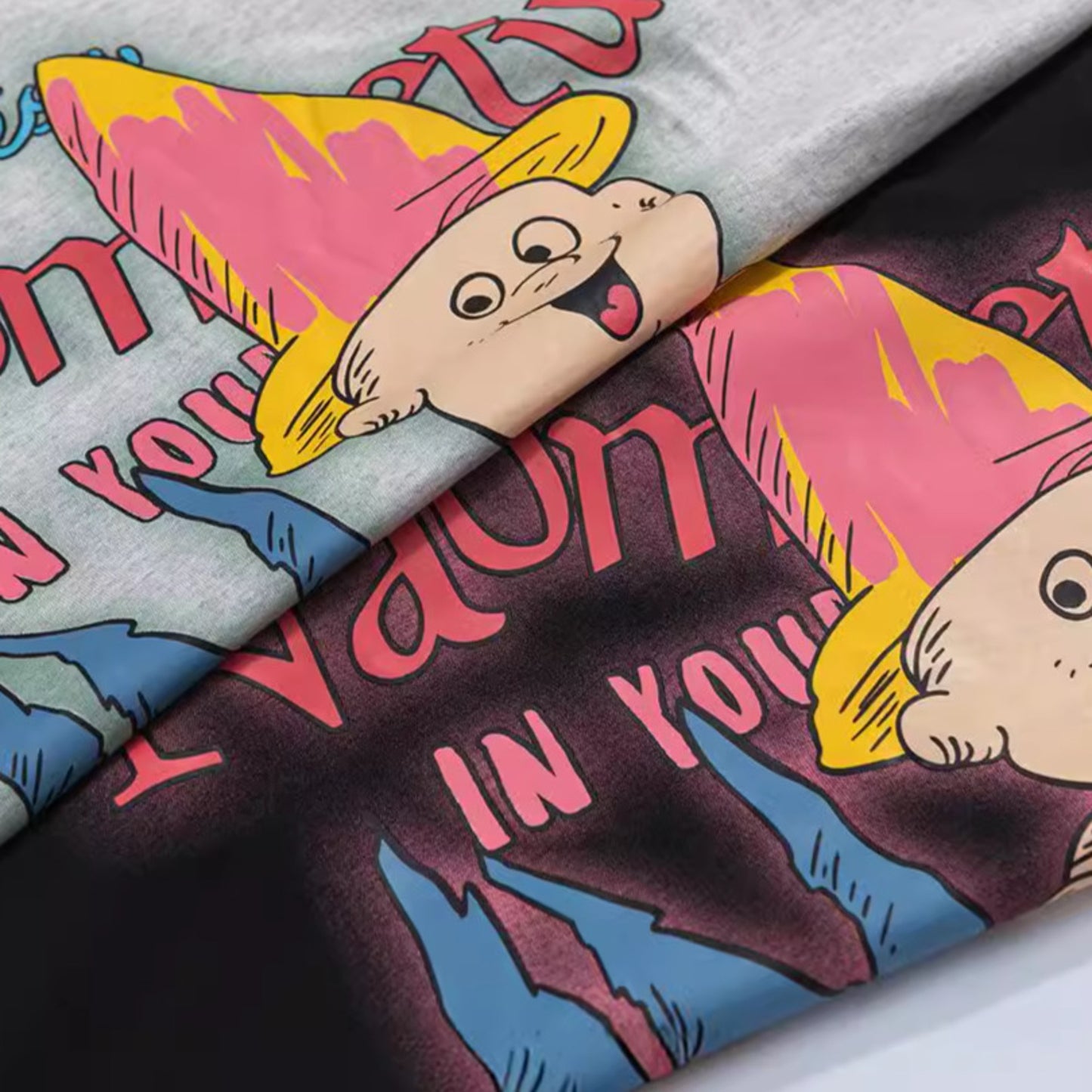 1990 Fashion T-Shirt Vintage Cartoon Printed Short Sleeve T-Shirt