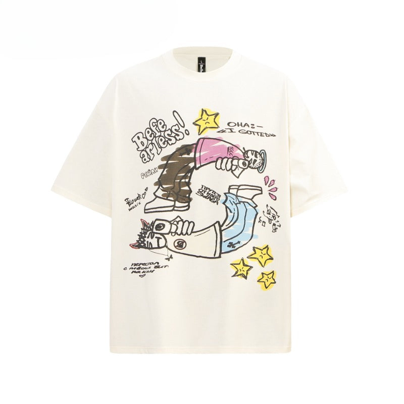80s And 90s Vintage T Shirts Vintage Cartoon Graffiti Men's and Women's Short Sleeve T-Shirts