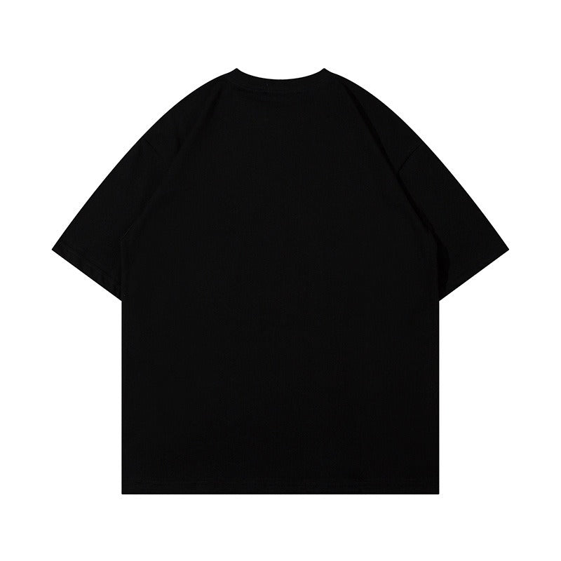 1990 Fashion T-Shirt Vintage Pentagram Embroidered T-Shirt Summer Short Sleeve T-Shirt