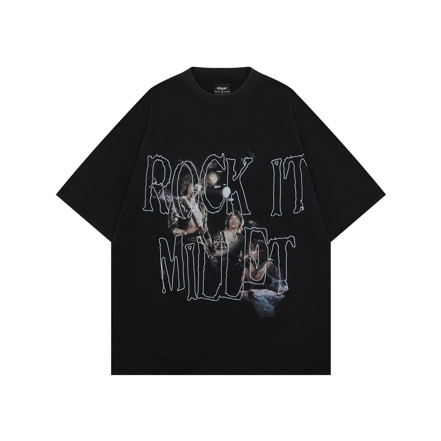 1990 Fashion T-Shirt Summer Vintage Washed T-Shirt Short Sleeve T-Shirt