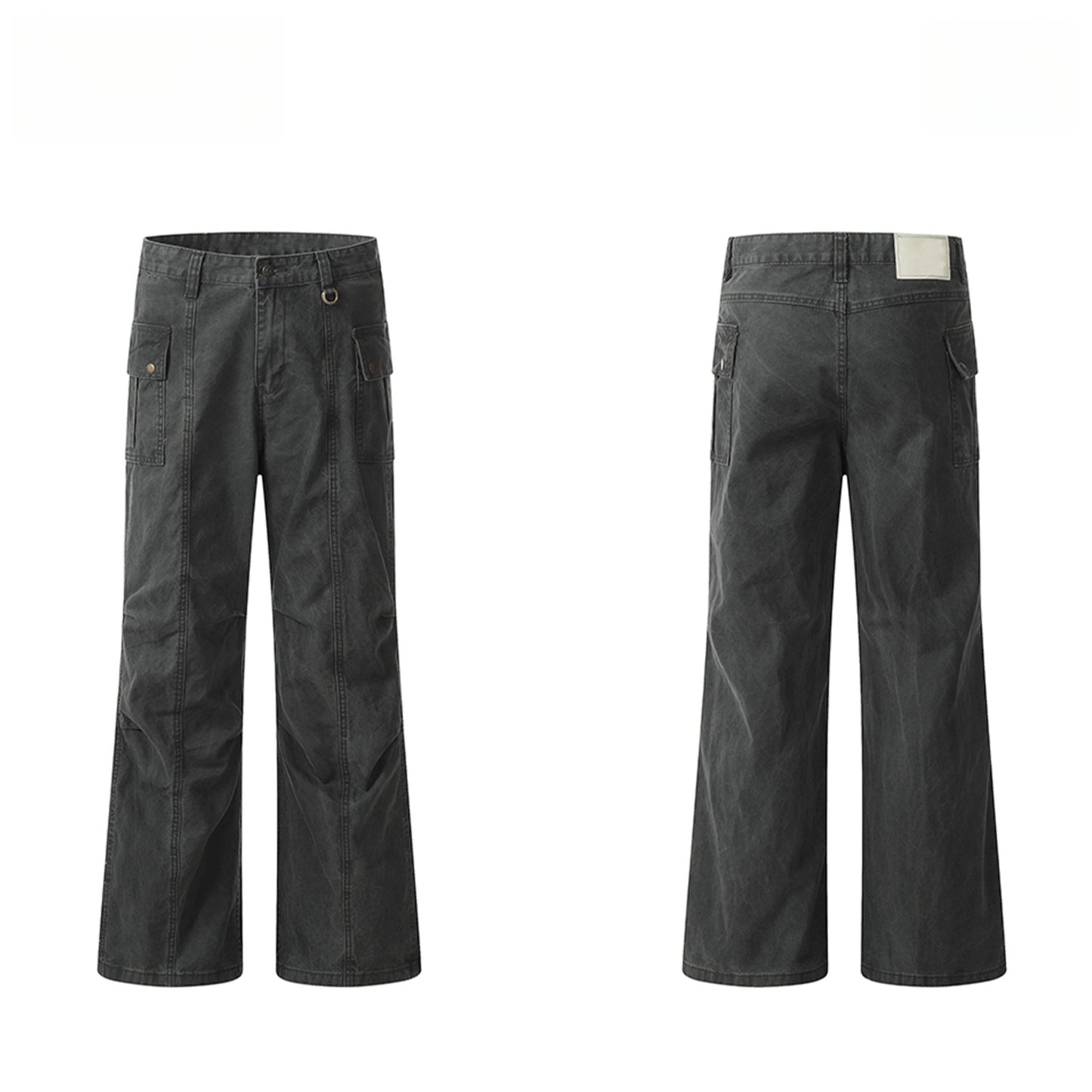 Hip Hop Pants For Boys Vintage Straight Overalls Loose Casual Pants