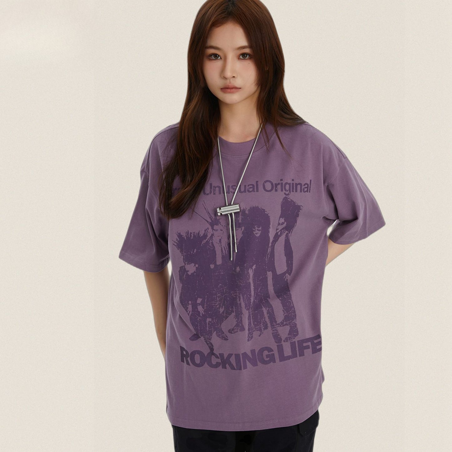 90s West Coast Hip Hop Fashion T Shirts Spring Summer Dopamine Loose Love Short Sleeve T-Shirt