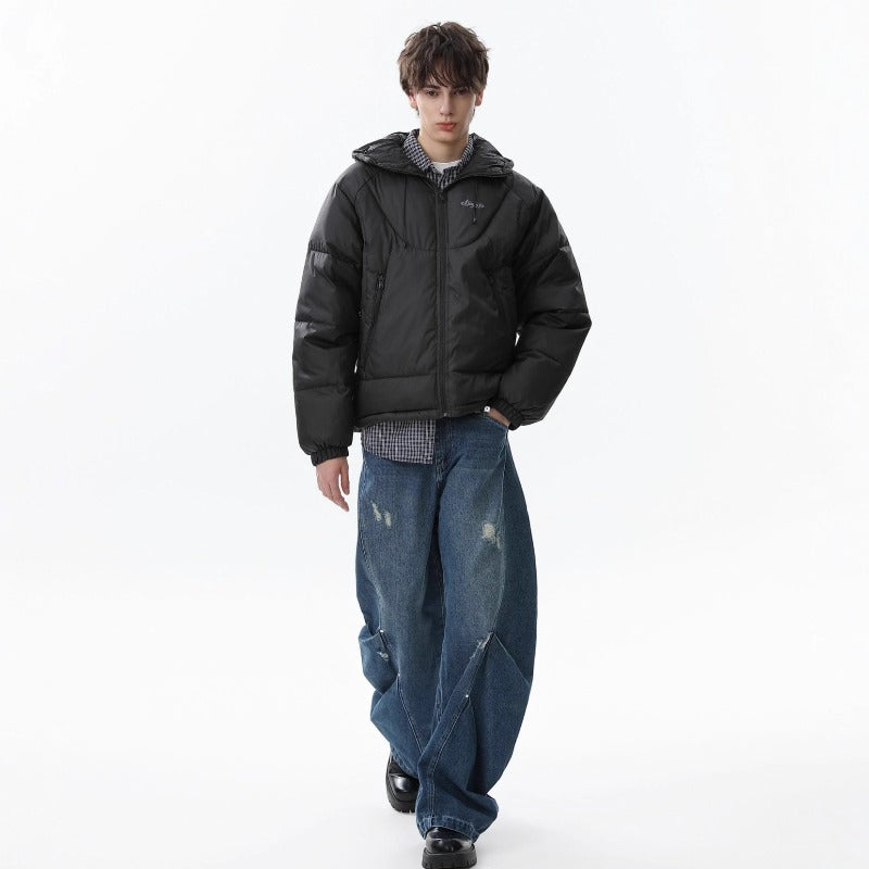 Unisex Down Jacket Men's Winter Warm Thickened Hooded Bakery