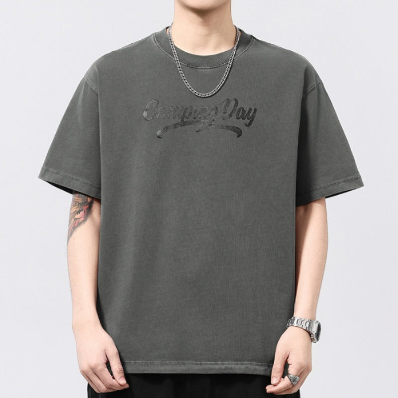 Men T-shirts Printed Short Sleeve Summer Loose Top