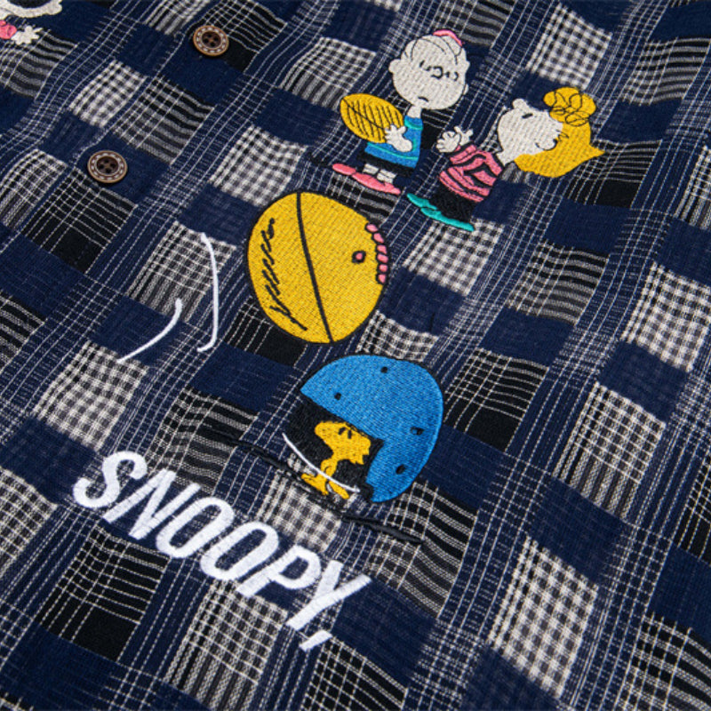 Y2K mens shirt summer cute cartoon embroidery design sense loose