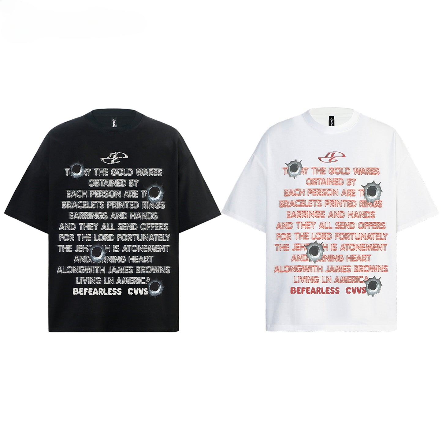 80s And 90s Vintage T Shirts Letter Short Sleeve Men's and Women's Loose