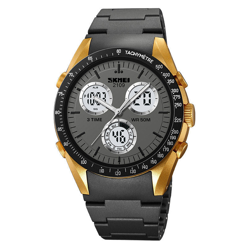 Analog-Digital Watch Sports Waterproof Electronic Watch Male