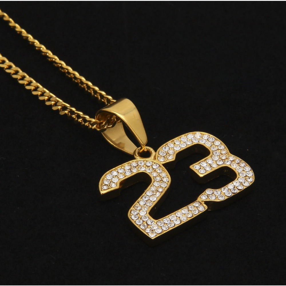 Jewelry Diamond 'Number 23 ' Necklace Number Pieces Royalty