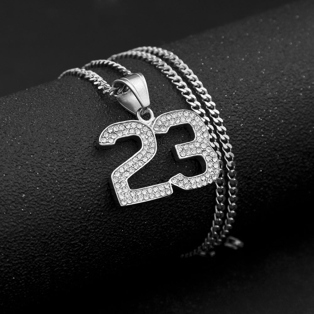 Jewelry Diamond 'Number 23 ' Necklace Number Pieces Royalty