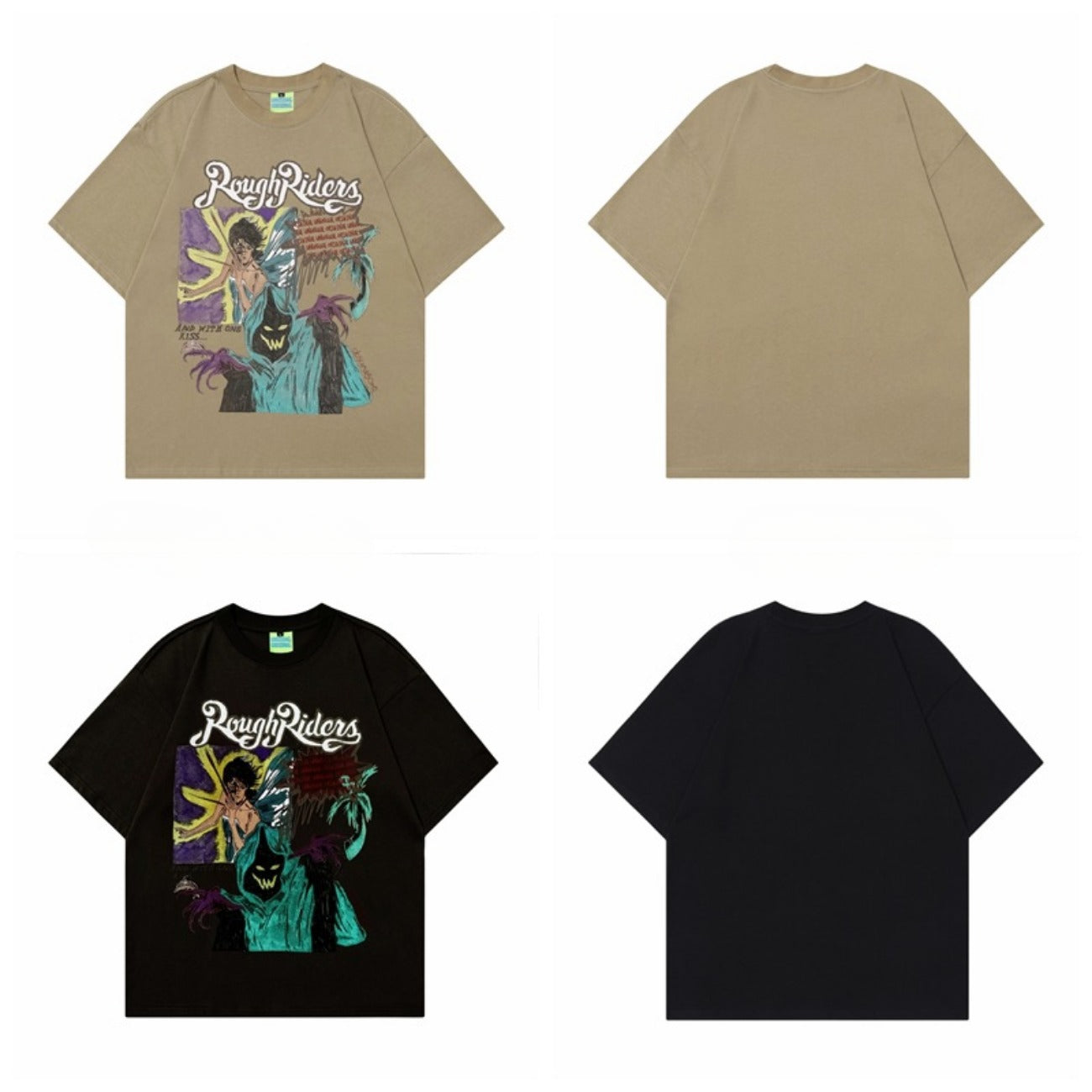 90s West Coast Hip Hop Fashion T-Shirts West Coast Vintage Spoof Cartoon Design T-Shirts