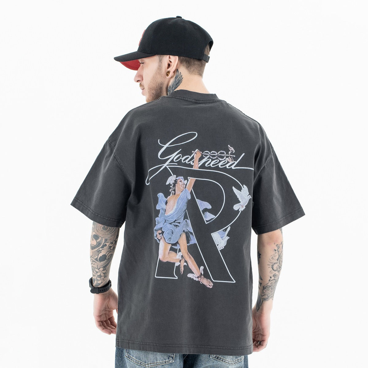 Vintage College Shirts Summer Vintage Crew Neck Short Sleeve T-Shirt