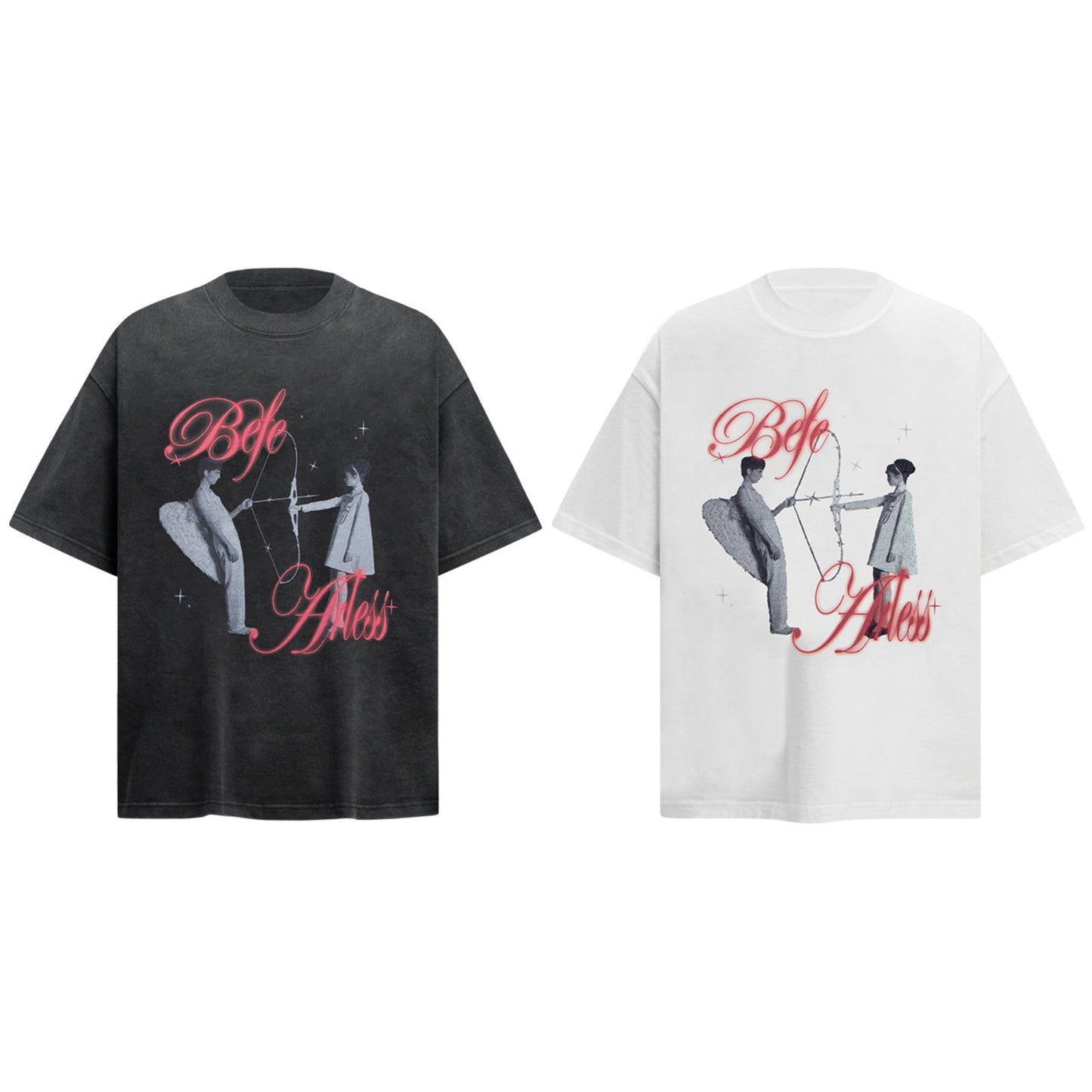 Unisex T-shirts Vintage Character Pattern Design Loose Premium T-Shirt