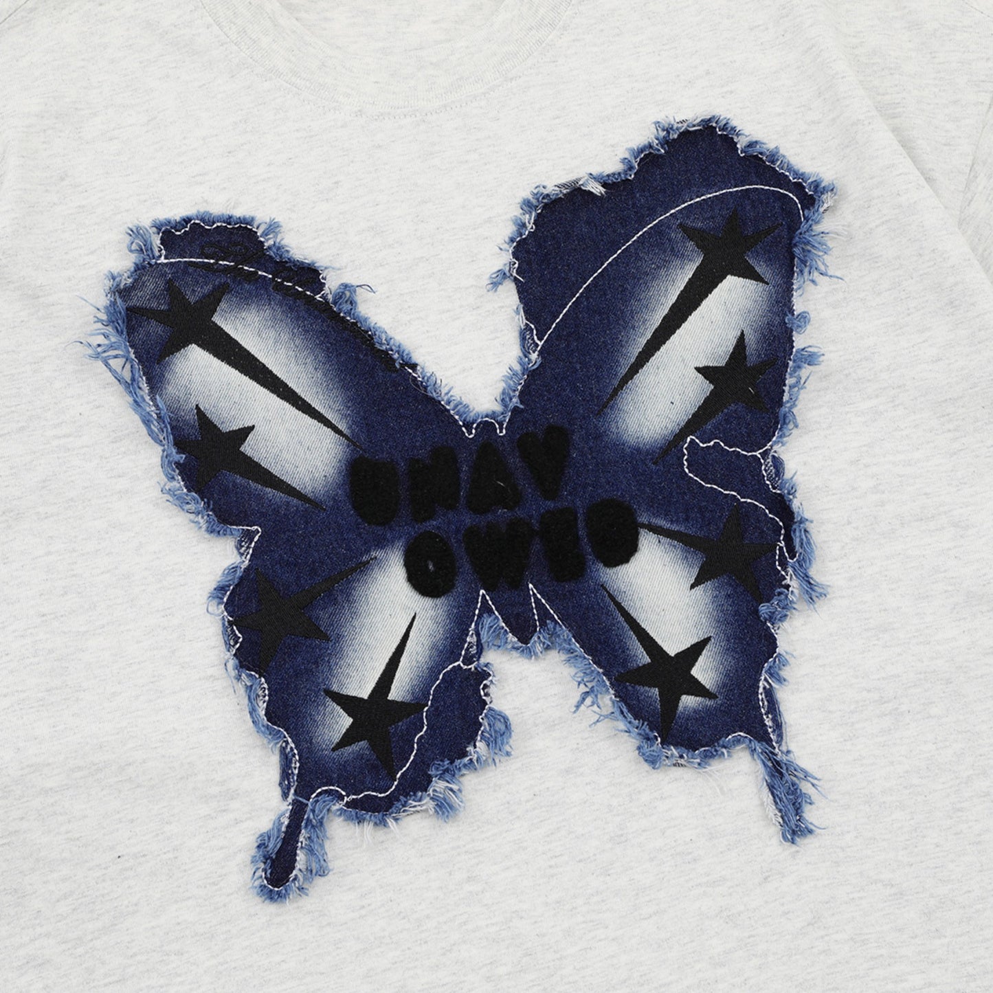 Ye T Shirt Summer Paleo Loose Butterfly Embroidery Short Sleeve T