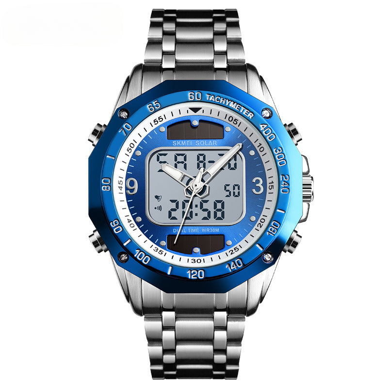 Analog-Digital Watch Solar Panels Business Outdoor Sports Watch