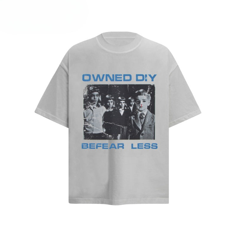 80s And 90s Vintage T Shirts Vintage Washing Water Old Fun Kids Short Sleeve T-Shirts