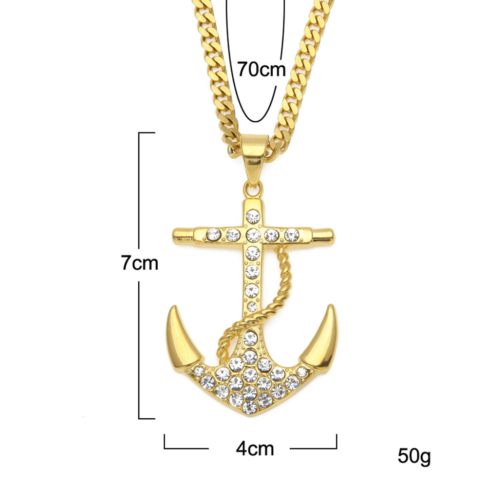 Jewelry Diamonds 'Anchor ' Necklace Royalty