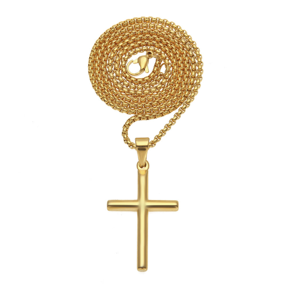 Jewelry Hip Hop Gold Plated Cross Pendant Necklace Crosses