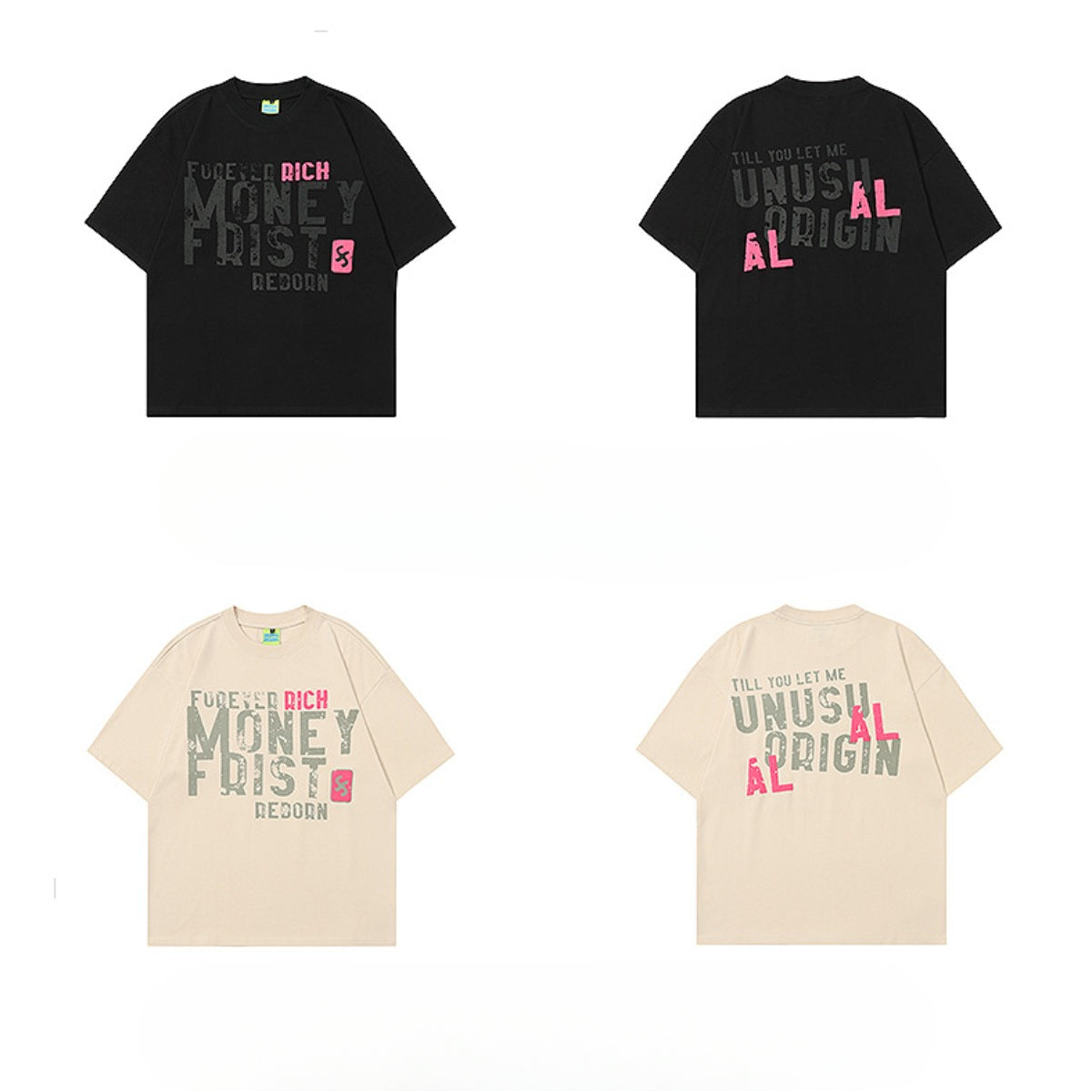 90s West Coast Hip Hop Fashion T-Shirts Casual Simple Letter Print T-Shirts