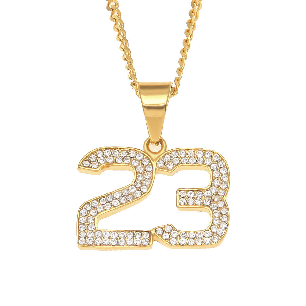 Jewelry Diamond 'Number 23 ' Necklace Number Pieces Royalty
