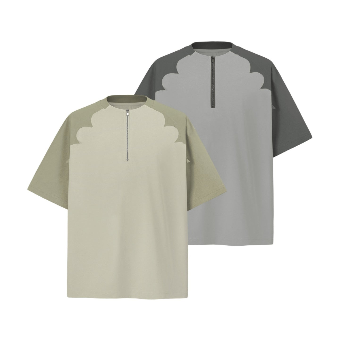 Unisex T-shirts Summer Color Matching Retro Men's Short Sleeve T-Shirt