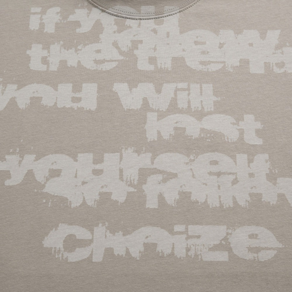 Nostalgia T Shirts Vintage Washed Old Alphabet Short Sleeve T-Shirts