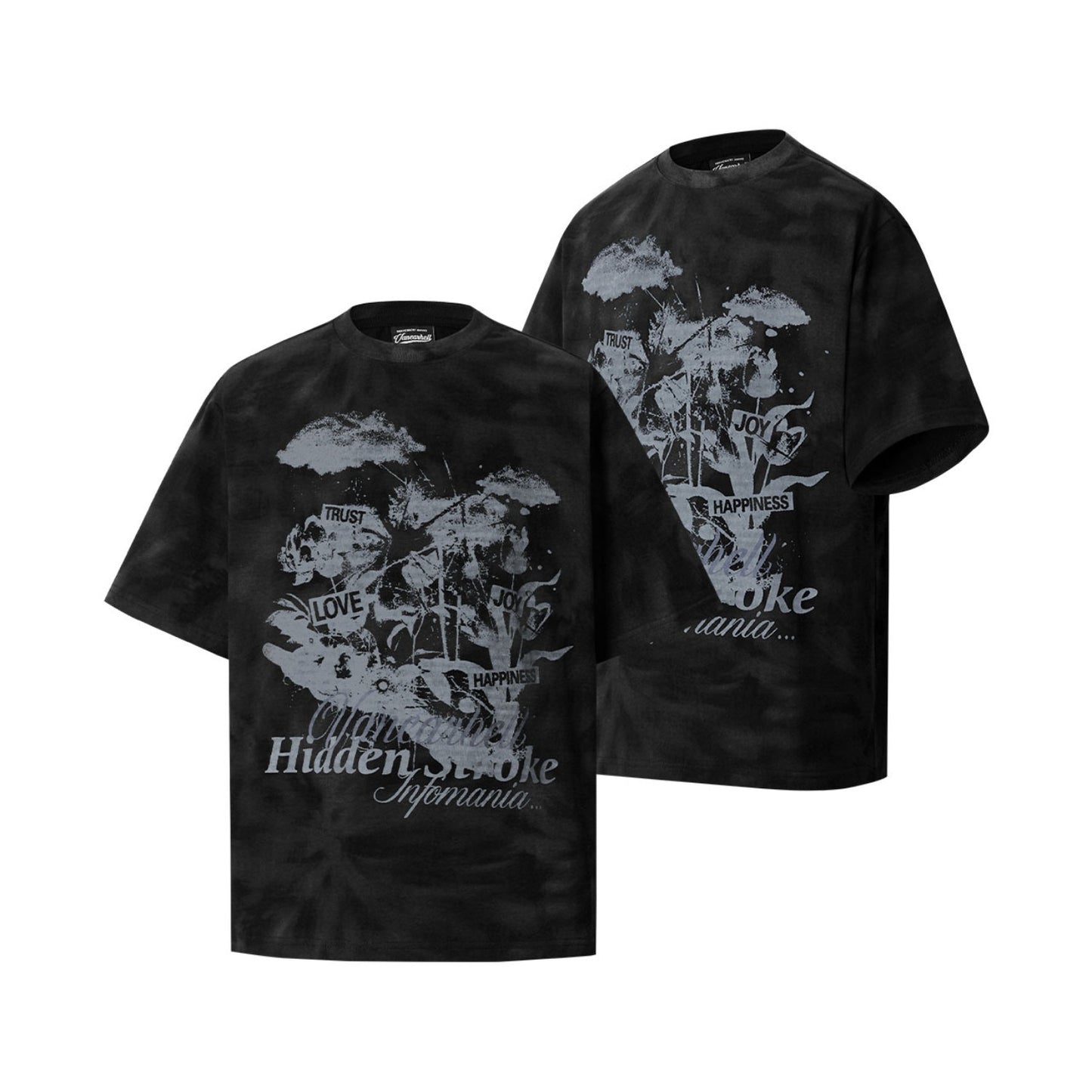 Unisex T-shirts Summer Pattern Men's Loose Tie-Dye Short Sleeve T-Shirt