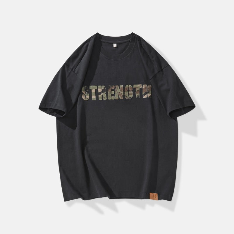 Men T-shirts Embroidered Short Sleeves Summer Loose