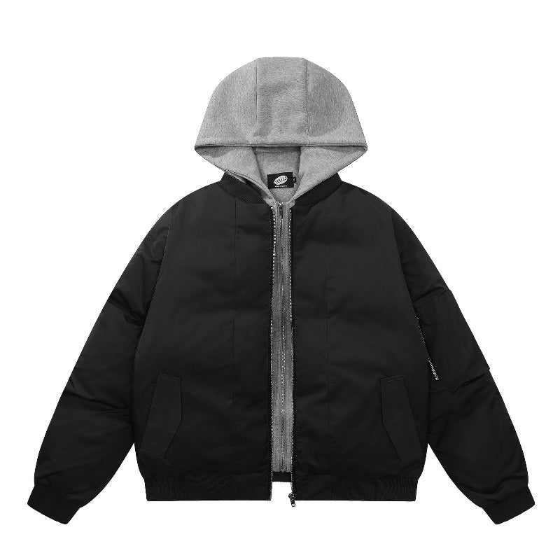 Unisex Down Jacket Winter Thickened Hooded Padded Jacket