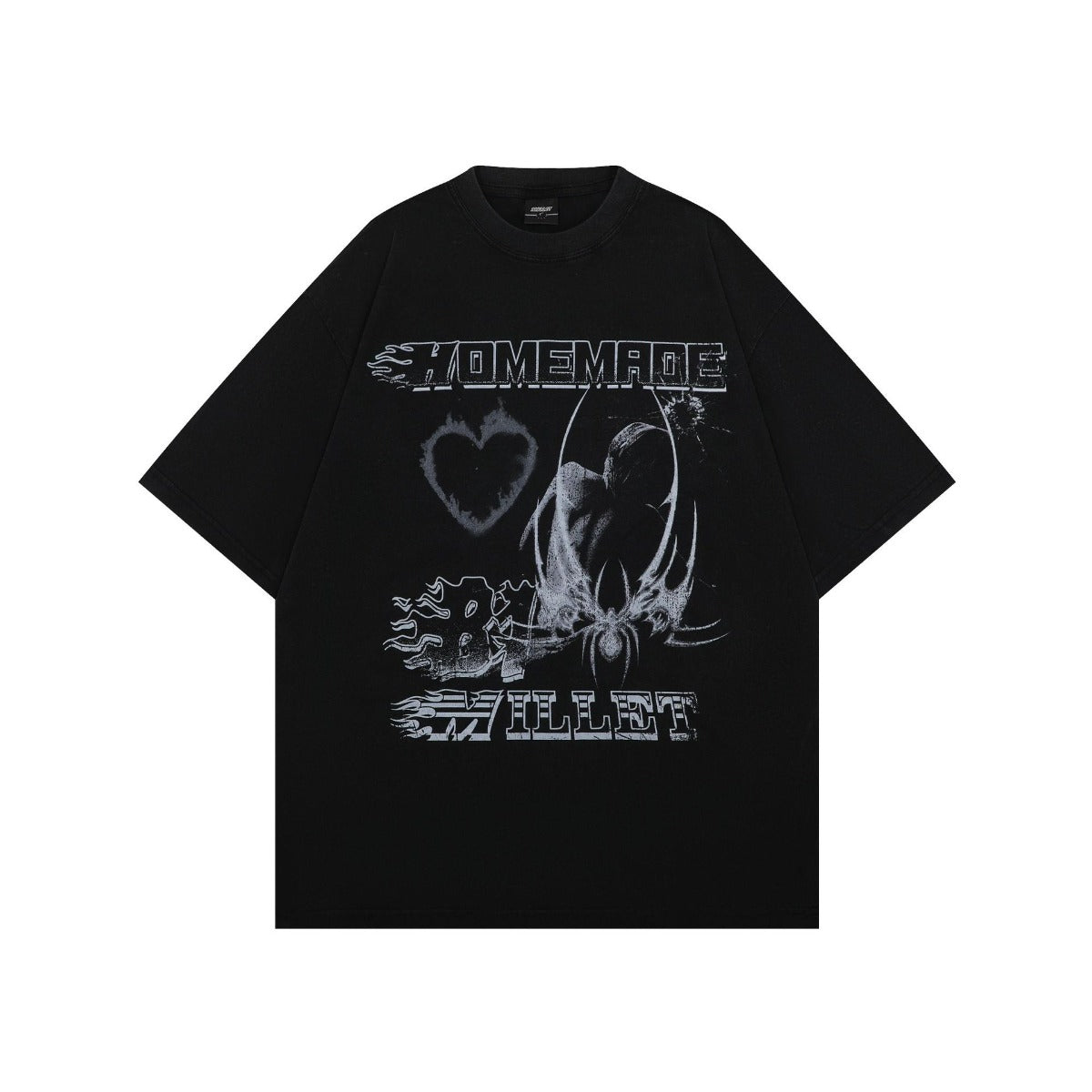 1990 Fashion T-Shirt Summer T-Shirt Vintage Spider Short Sleeve T-Shirt