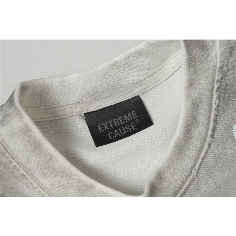 Casual Street Wear Short Sleeve T-Shirt Crew Neck Loose Short Sleeve Top