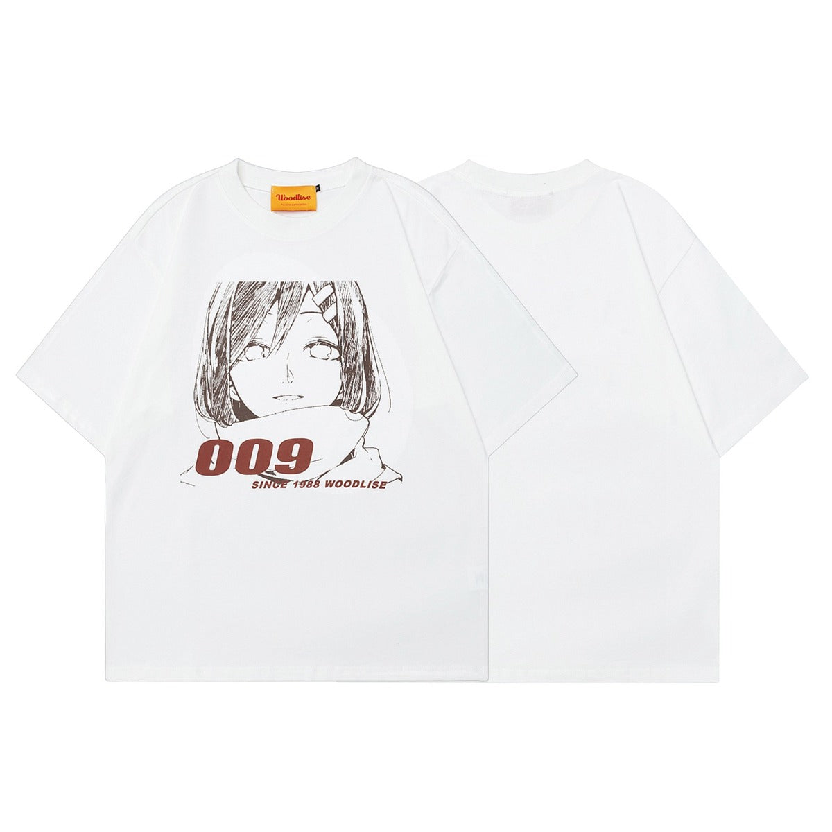 90s West Coast Hip Hop Fashion T Shirts Cartoon Anime Girl Loose Short Sleeve T-Shirt